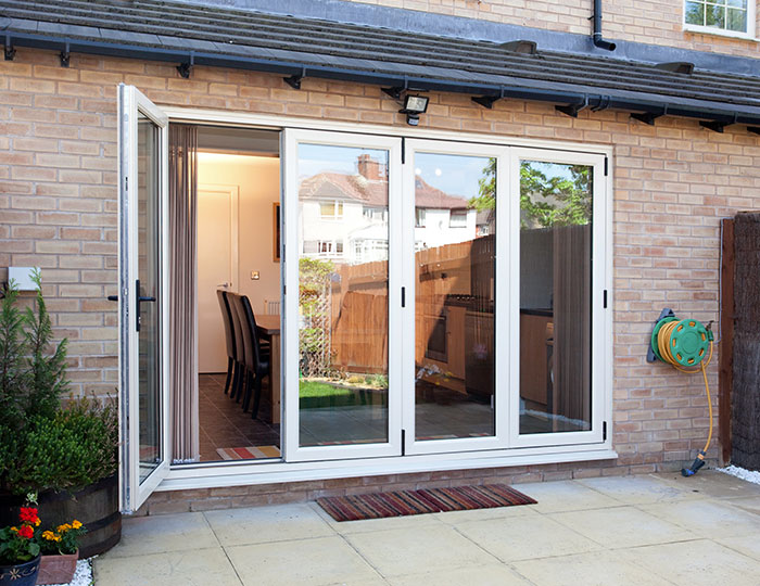 Eurocell modern PVCu bifold doors