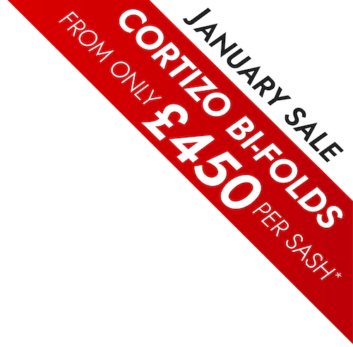 January sale - Cortizo bi-folds from only £450 per sash