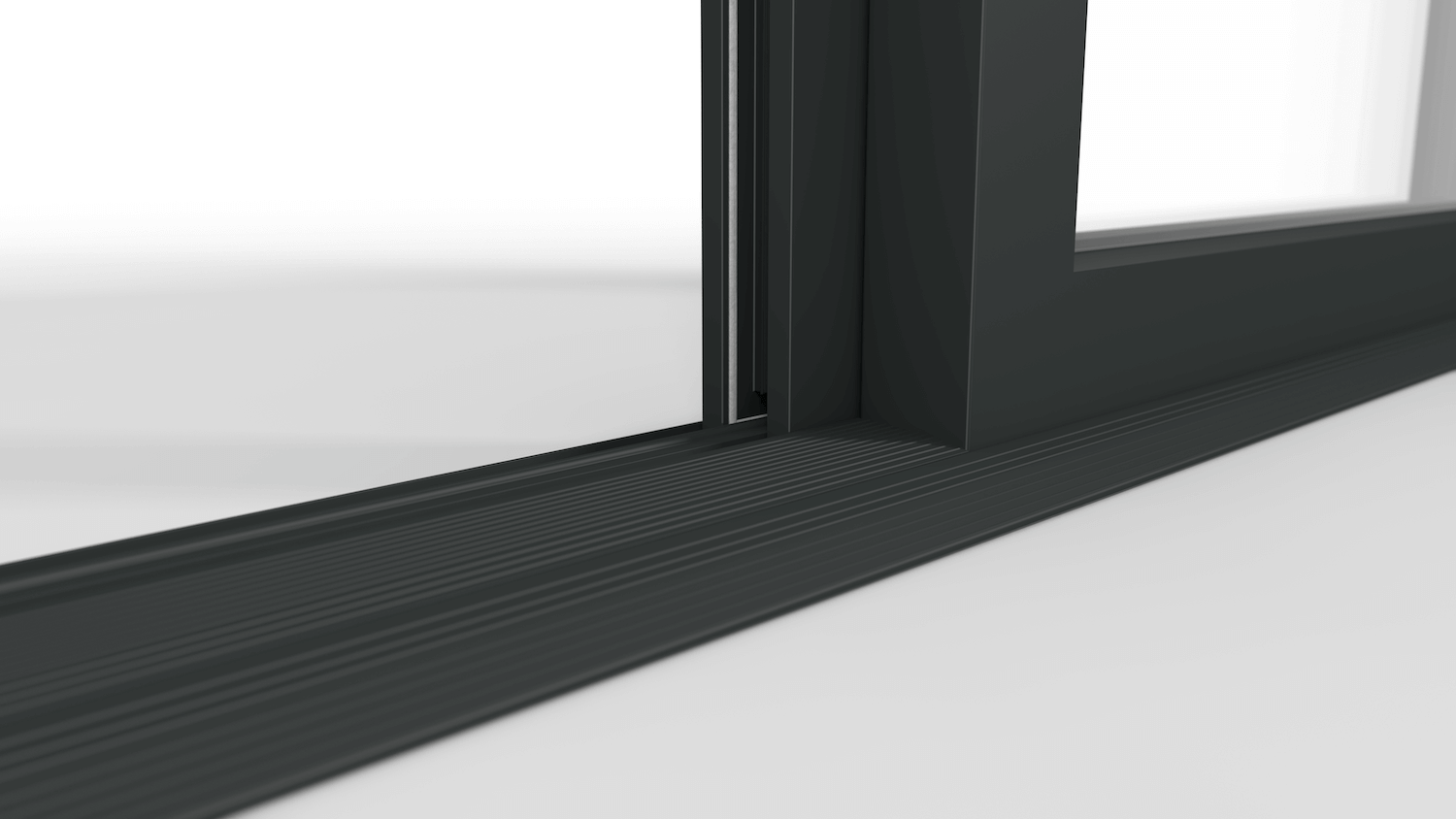 Synchro sliding patio door close up