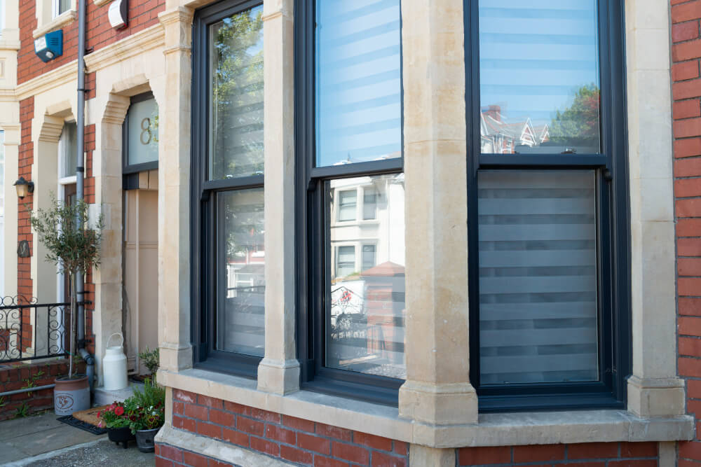 UPVC sliding sash bay window