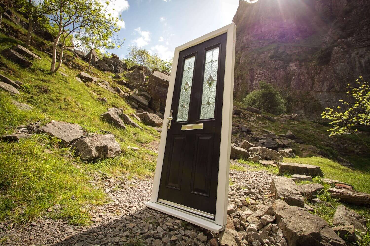 Xtreme door stood in Cheddar Gorge