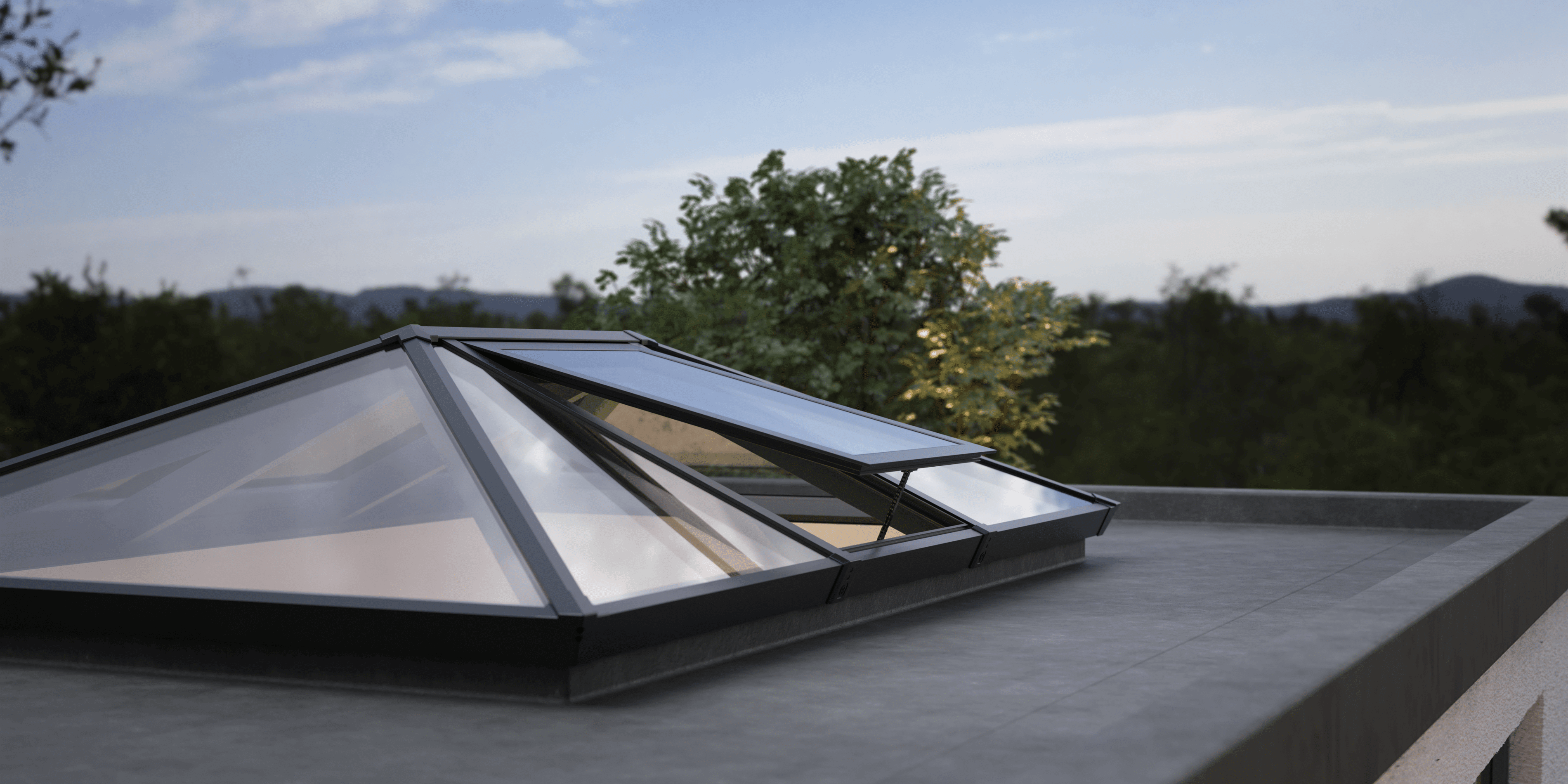 lantern vent at dusk