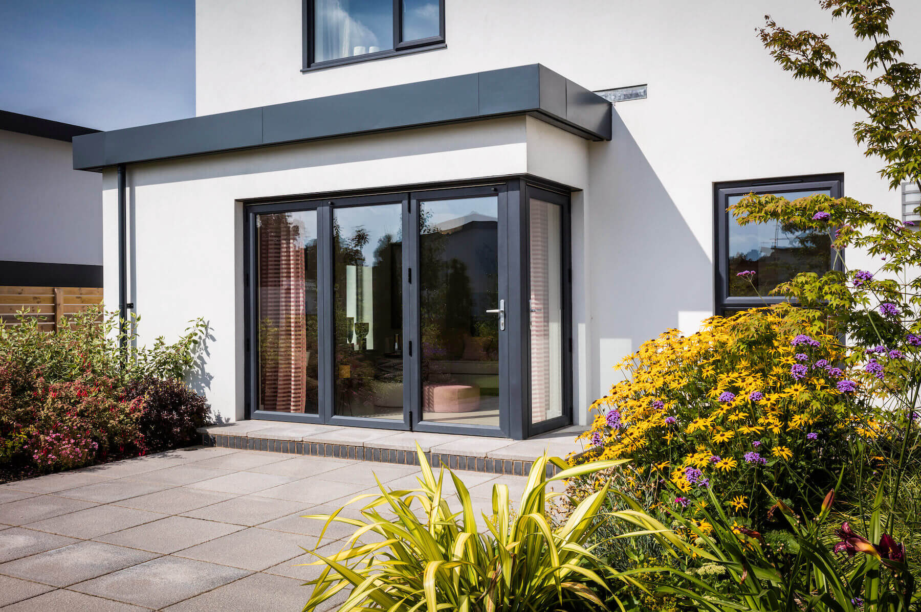 Aspect dark grey anthracite bi-folding doors