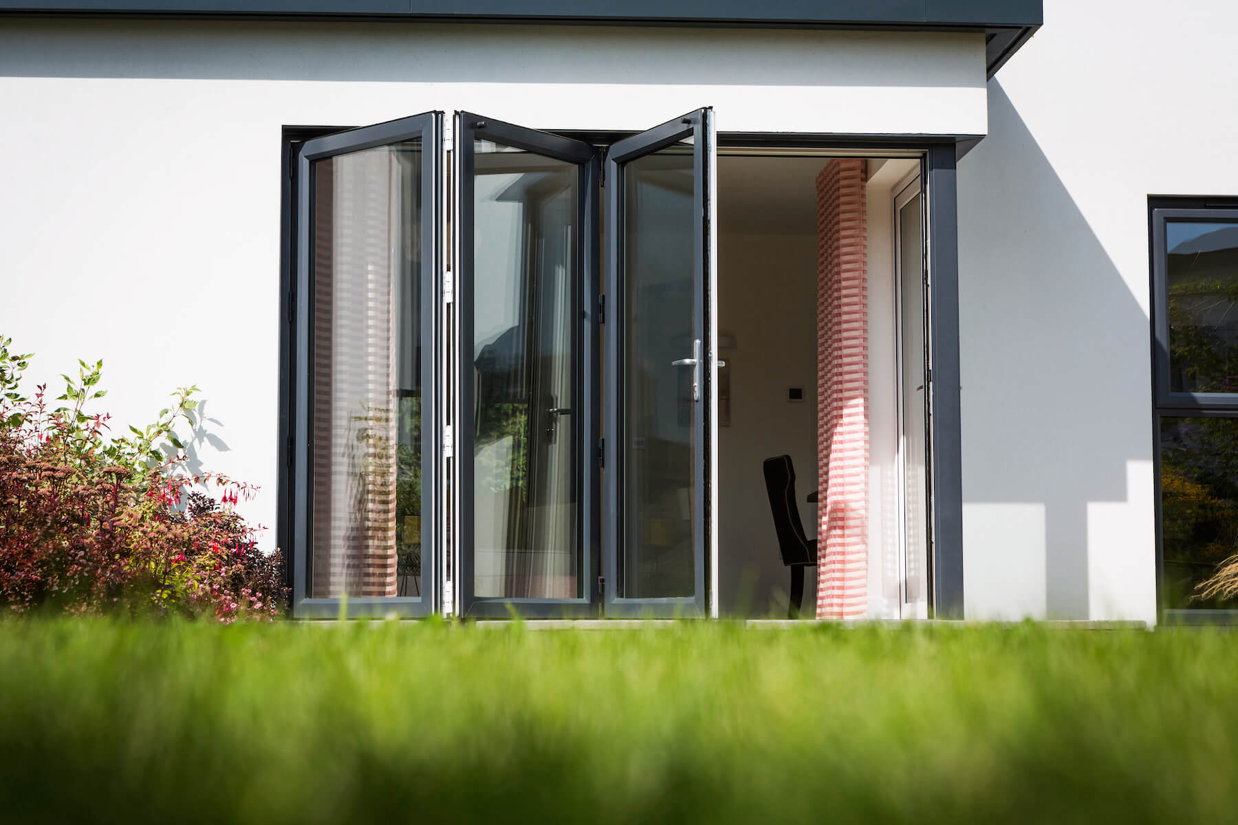 Aspect bi-folding doors in anthracite grey