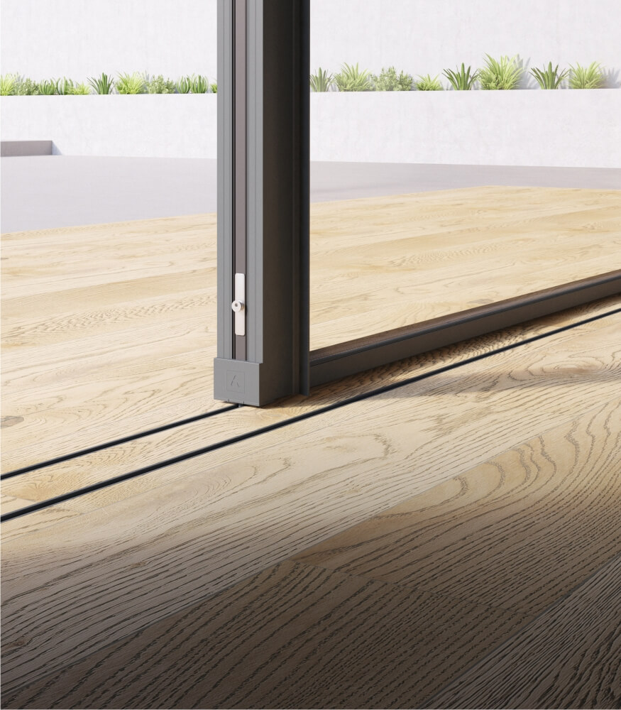 Cortizo close up of sliding door