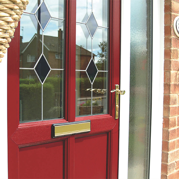 UPVC red front door