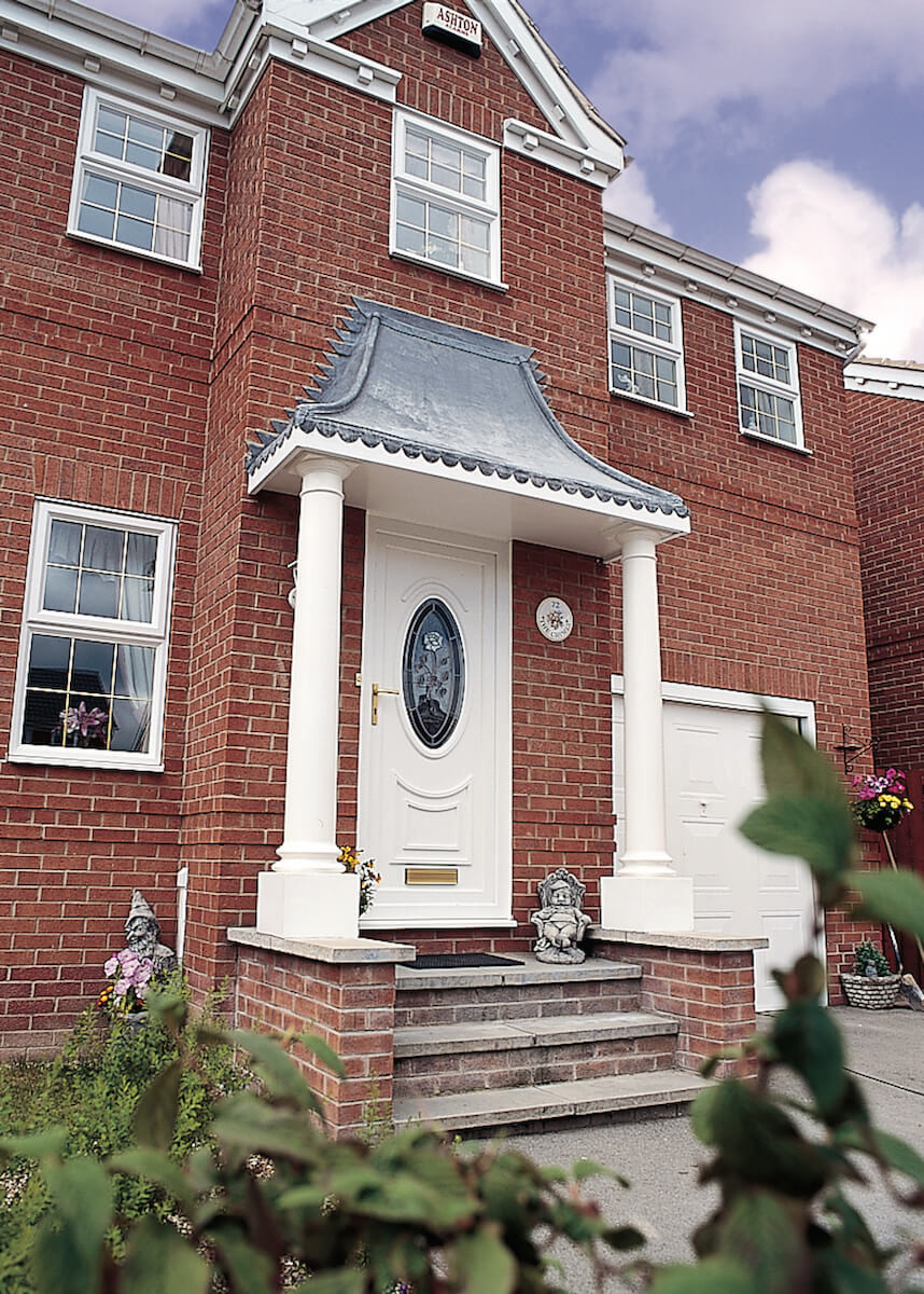UPVC white front door